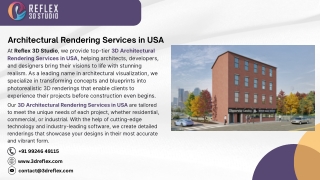 Architectural Rendering Services in USA