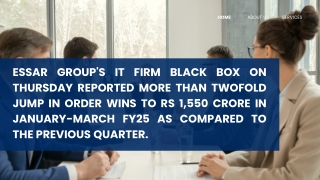Essar Group's IT firm Black Box on Thursday reported more than twofold jump in order wins to Rs 1,550 crore in January-M