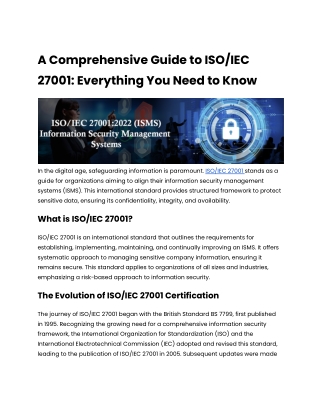 a comprehensive guide to iso iec 27001 everything