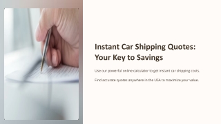 instant car shipping quotes your key to savings