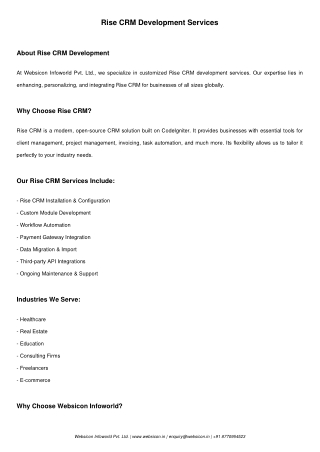 Rise CRM Development Company
