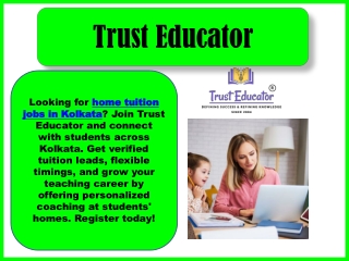 Find Home Tuition Jobs in Kolkata – Trust Educator