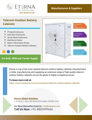 Telecom Outdoor Battery Cabinets
