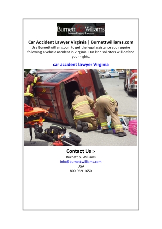 Car Accident Lawyer Virginia Burnettwilliams.com