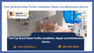 Find Top Brand Water Purifier Installation, Repair, and Maintenance Service