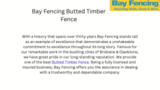 b ay fencing butted timber fence