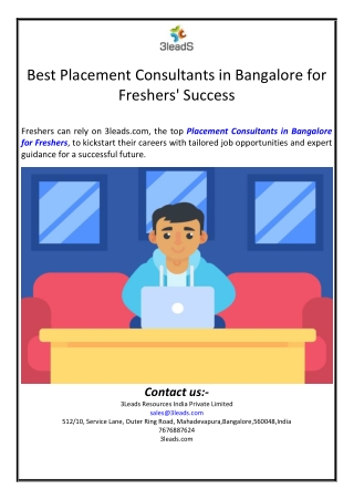Best Placement Consultants in Bangalore for Freshers' Success