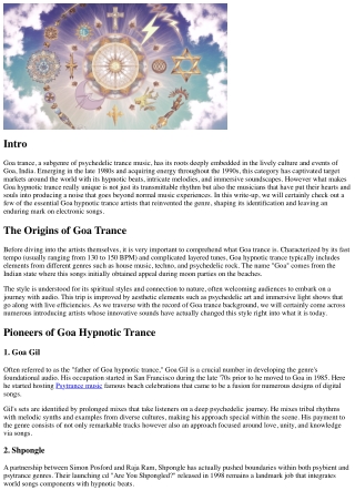 Goa Trance Artists Who Reinvented the Category