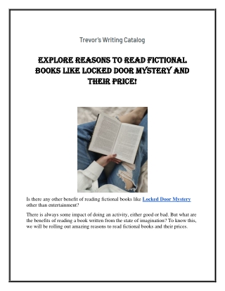 Explore Reasons to Read Fictional Books Like Locked Door Mystery and Their Price