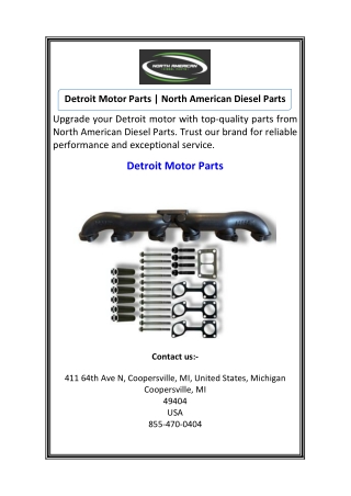 Detroit Motor Parts  North American Diesel Parts