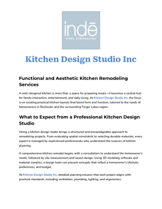 _Kitchen Design Studio Inc – Kitchen Remodeling Services in Rochester & Finger Lakes Region