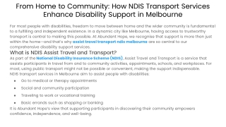 From Home to Community_ How NDIS Transport Services Enhance Disability Support in Melbourne