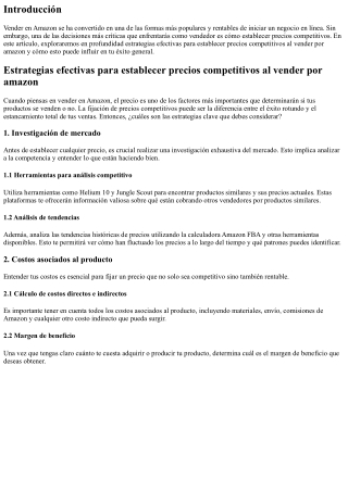Estrategias efectivas para establecer precios competitivos al vender por amazon
