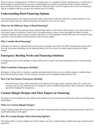 when it comes to roofing projects whether
