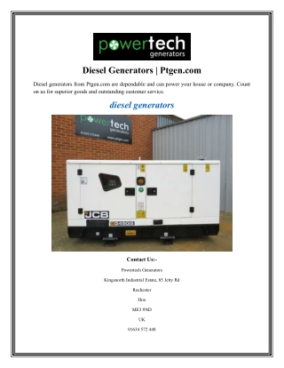 diesel generators ptgen com