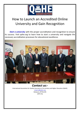 How to Launch an Accredited Online University and Gain Recognition