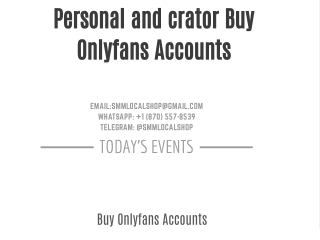 Buy Onlyfans Accounts