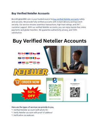 Buy Aged Verified Neteller Accounts – Trusted & Ready to Use