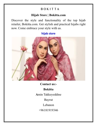 Hijab Store  Bokitta.com