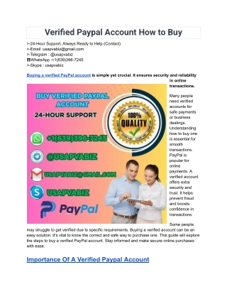 189k How to in Buy Verified Paypal Accounts in 2026