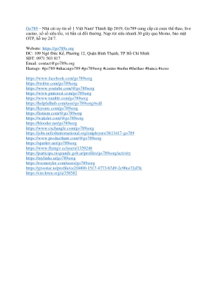 go789 nh c i uy t n s 1 vi t nam th nh l p 2019