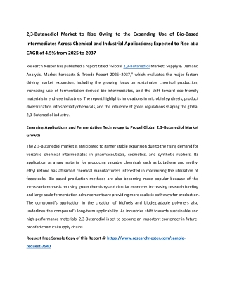 2,3-Butanediol Market Size: An In-depth Study