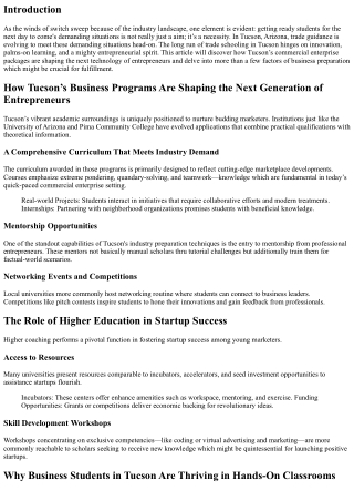 Preparing Students for Tomorrow's Challenges: The Future of Business Education i