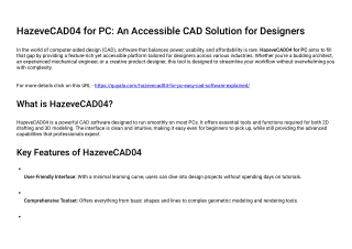 hazevecad04 for pc an accessible cad solution