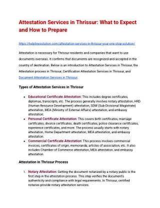 Attestation Services in Thrissur_ What to Expect and How to Prepare
