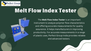 melt flow index tester
