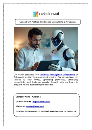 consult with artificial intelligence consultants