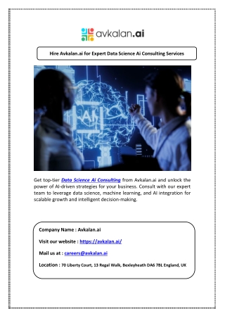 hire avkalan ai for expert data science