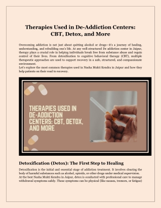 Therapies Used in De-Addiction Centers_ CBT, Detox, and More