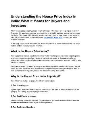 India What It Means for Buyers and Investors