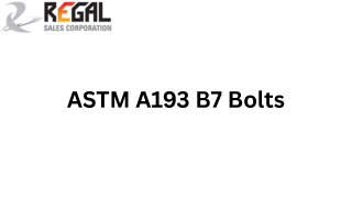 ASTM A193 B7 bolts