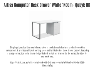 artiss computer desk drawer white 140cm qubyk uk