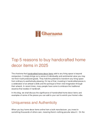 Top 5 reasons to buy handcrafted home decor items in 2025 (2)