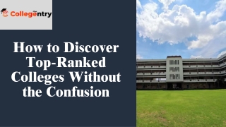 how to discover top ranked colleges without