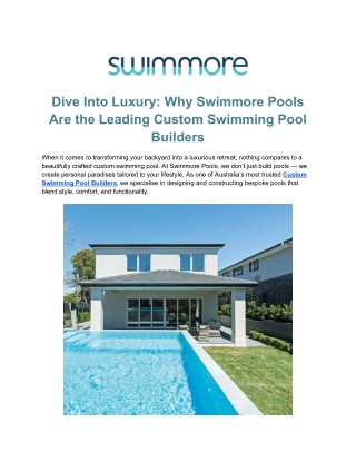 Top Pool Builders in Melbourne