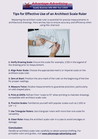 tips for effective use of an architect scale ruler