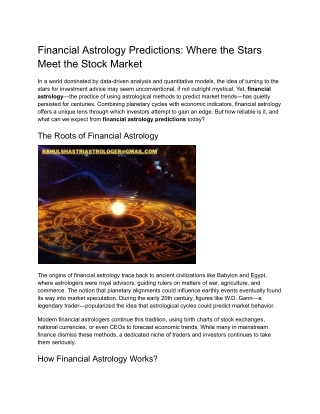 Financial Astrology Predictions_ Where the Stars Meet the Stock Market