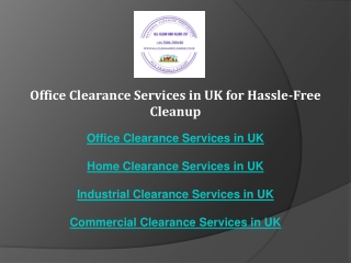 office clearance services in uk for hassle free