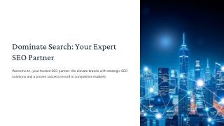 Dominate Search: Your Expert SEO Partner