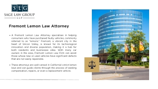 Lemon Law Attorneys in Fremont - Best Fremont Lemon Law Lawyers