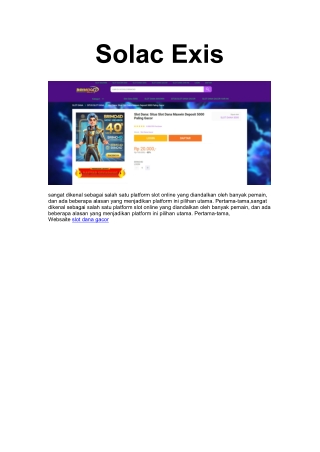 sangat dikenal sebagai salah satu platform slot online yang diandalkan oleh bany