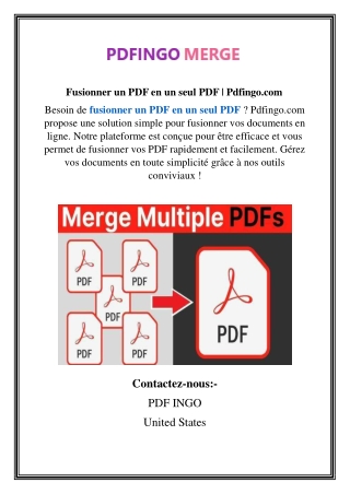 fusionner un pdf en un seul pdf pdfingo com