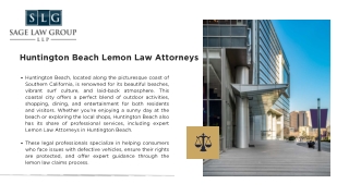 Huntington Beach Lemon Law Attorneys - Best Lemon Law Firm in Huntington