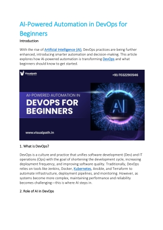 ai ai powered automation in devops for powered