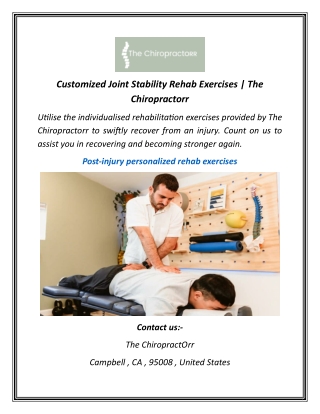 Post-injury Personalized Rehab Exercises  The Chiropractorr
