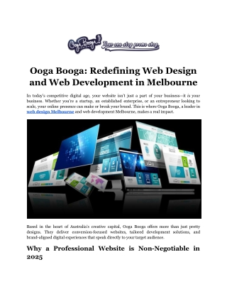 Ooga Booga_ Redefining Web Design and Web Development in Melbourne